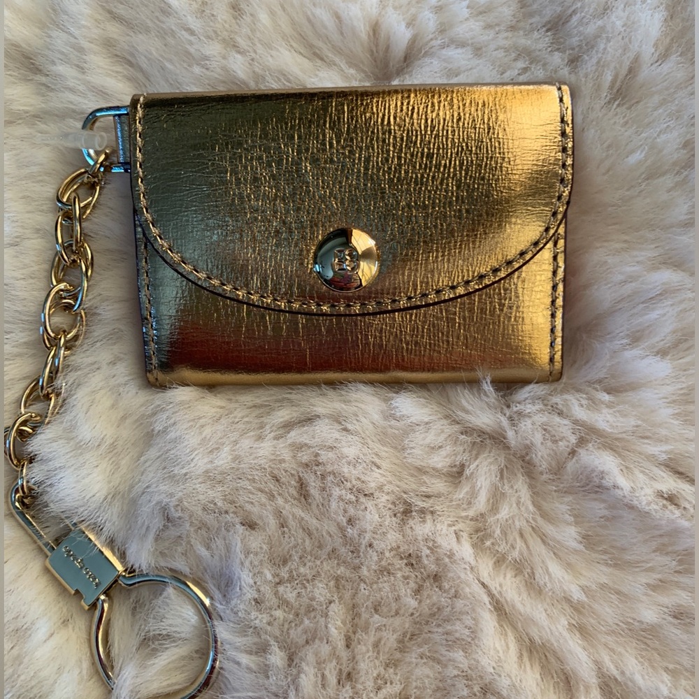 Kate Spade Gold Metallic Key Fob NWT